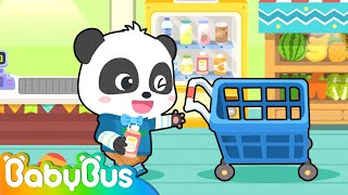 Baby Supermarket Shopping  Pretend Play  Kids Cartoon  Animation For Kids  BabyBus [upl. by Acker166]