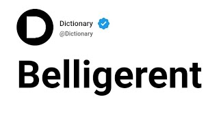 Belligerent Meaning In English [upl. by Lledniuq]