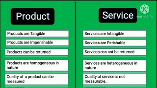 Product Vs Service  Differences Between Product And Service [upl. by Evvie540]