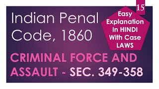 Assault and Criminal Force  Indian Penal Code [upl. by Blank]