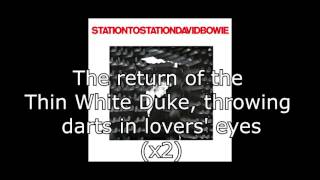 Station to Station  David Bowie  Lyrics [upl. by Erdnoid]