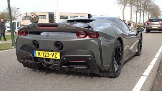 Ferrari SF90 Stradale  Sounds amp Driving On The Road [upl. by Nytsrik199]