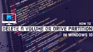 How to delete a Volume or Drive Partition in Windows 10 [upl. by Lynett832]