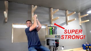 Super Strong Lumber Storage Rack  How To Build [upl. by Panthea]