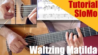 Tom Trauberts Blues fingerstyle guitar TABS tutorial slomo [upl. by Braca]