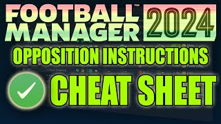 FM24 Opposition Instructions CHEAT SHEET  FM24 TacticsUPDATED [upl. by Aryek]