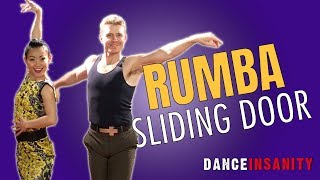 How to Dance RUMBA quotSLIDING DOORquot 5 Variations [upl. by Ahens]