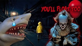 SHARK PUPPET MEETS PENNYWISE FROM IT [upl. by Casta883]