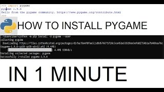 How to install pygame Windows [upl. by Solotsopa]