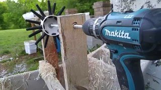 DIY cordless Chicken plucker in action [upl. by Kezer]