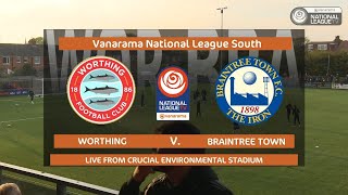 Highlights  Worthing v Braintree Town [upl. by Ahsak]