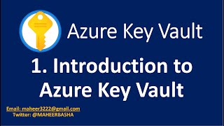 1 Introduction to Azure Key Vault [upl. by Aicatan]