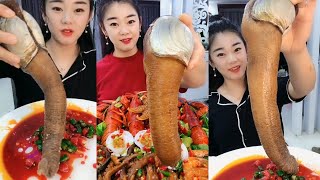 Chinese Girl Eat Geoduck Mukbang Delicious Seafood 21  Mukbang Geoduck Eating Show [upl. by Garda]