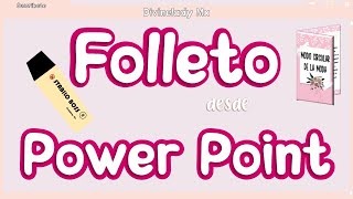 COMO HACER UN FOLLETO CREATIVO EN POWER POINT DIPTICO [upl. by Eckart509]