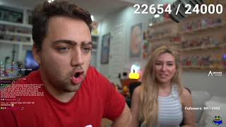 Mizkif reacts to his sisters new tweet  w Alinity [upl. by Wassyngton625]