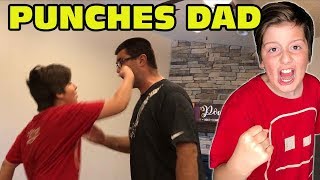 Kid Punches Dad In The Face During A Temper Tantrum Original [upl. by Aiket]