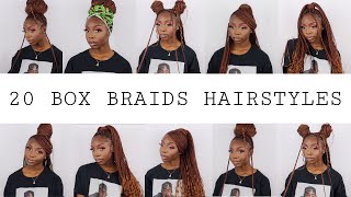 20 Ways To Style BoxBraids in UNDER 10 Minutes  LexclusiveTV [upl. by Merna]