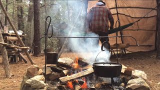 CAMP COOKING  Dutch Oven Beef Stew  Cast Iron Wednesday [upl. by Kellyann]