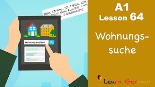 A1  Lesson 64  Wohnungssuche  Apartment  hunting  Learn German for beginners [upl. by Alysia]