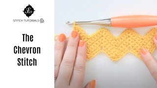 How to do a Chevron Stitch Crochet Basics [upl. by Anived]