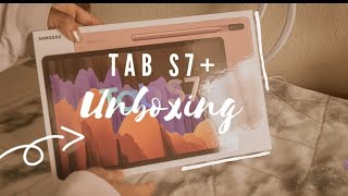 Samsung Galaxy Tab S7 Plus UnboxingAccessories ♡ [upl. by Pierrette830]