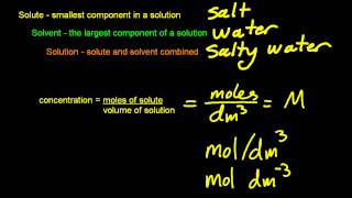 S145 Distinguish between solute solvent solution and concentration SL IB Chemistry [upl. by Paff]