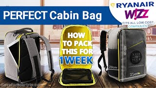 Cabin Bag RyanairWizzAir ✈️  How to Pack a Backpack for a WEEK [upl. by Carlyle]