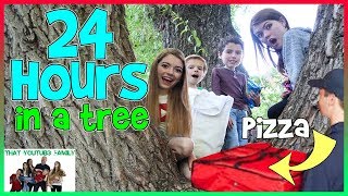 24 Hours In A Tree We ordered PIZZA Fan Favorite That YouTub3 Family  Family Channel [upl. by Cram]