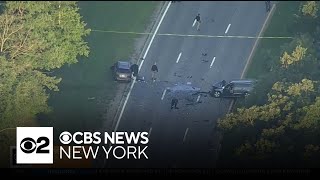 At least 1 dead in Southern State Parkway accident [upl. by Eninaj]