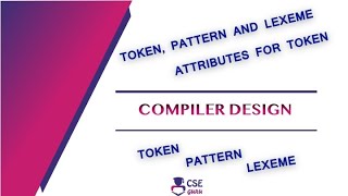 Tokens Pattern and Lexeme  Introduction to Lexical Analyzer  Lec 5  Compiler Design [upl. by Lindon231]