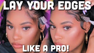 HOW TO LAY YOUR EDGES LIKE A PRO [upl. by Boniface]