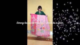 How to wear Nyonya sarong wrap with string [upl. by Kavanagh]