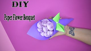 How To Make Paper Rose Flower Bouquet  DIY  Paper Craft [upl. by Leifeste302]