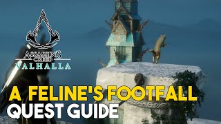 Assassins Creed Valhalla A Felines Footfall Quest Guide Cat Location [upl. by Ayotyal]