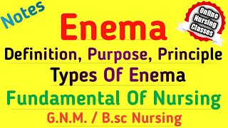 Types of Enema  Purpose of Enema  Contraindications of Enema [upl. by Tnirb747]