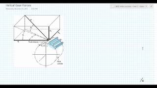 Machine Element Design V20  Helical Gear Force Analysis [upl. by Genni]