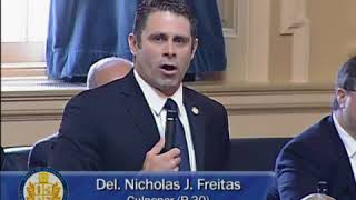 2018 03 02 Delegate Nick Freitas Speech on Floor of House of Delegates [upl. by Aryamo828]