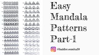 100 Easy Mandala Patterns For Beginners Part1 [upl. by Droffilc]