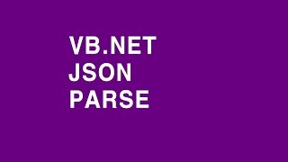 vbnet json parse coding practice [upl. by Nowujalo849]