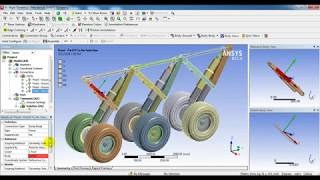 Tutorial  Ansys Simulation Landing Gear Model  Airbus A400M Motion Study [upl. by Elvera]