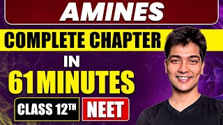 AMINES in 61 Minutes  Full Chapter Revision  Class 12th NEET [upl. by Niknar]