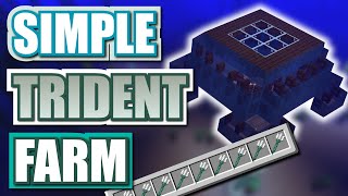 MINECRAFT EASY TRIDENT FARM 🐬 [upl. by Bamberger]