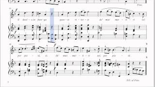 Fmaj orig key Lascia chio pianga  Karaoke piano accompaniment  score amp lyrics [upl. by Llerihs]