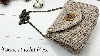 4 Season Crochet Purse  Free Pattern [upl. by Ruy681]