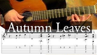 Autumn Leaves for Guitar with TabRobert Lunns Guitar School [upl. by Piwowar880]