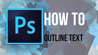 PHOTOSHOP How to Outline Text [upl. by Yelsnik]