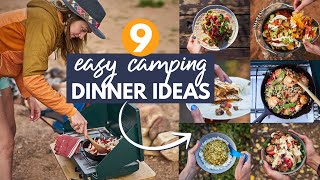 9 EASY Camping Dinner Ideas My goto Car Camping Meals [upl. by Dorraj]