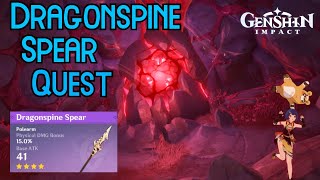 Dragonspine Spear Recipe Unlock Festering Fang Quest  Genshin Impact [upl. by Rudiger]