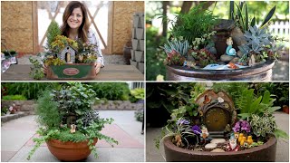 4 Fairy Garden Ideas 🌿 [upl. by Ydualc]