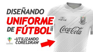 CORELDRAW TUTORIAL  Diseñando Uniforme de Fútbol [upl. by Yartnoed580]